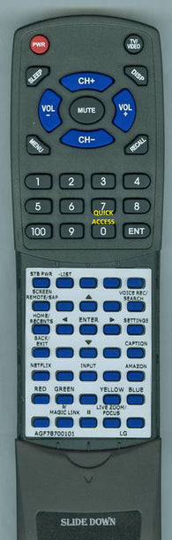LGINSERT RTAGF78700101 Replacement Remote