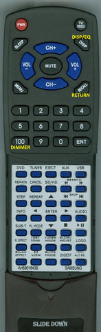 SAMSUNG RTAH5901643S Replacement Remote