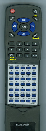SAMSUNG--INSERT HWD7000ZA Replacement Remote