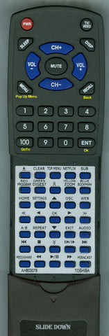 TOSHIBA--INSERT SER0443 Replacement Remote