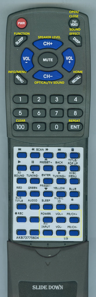 LG BH9220BW Replacement Remote