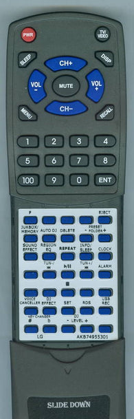 LG RTAKB74955301 Replacement Remote