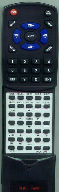 MYRON and DAVIS RTART170 Replacement Remote