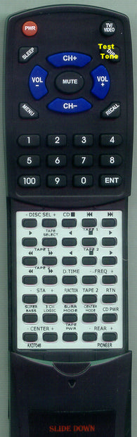 PIONEER--INSERT CU-VSX093 Replacement Remote