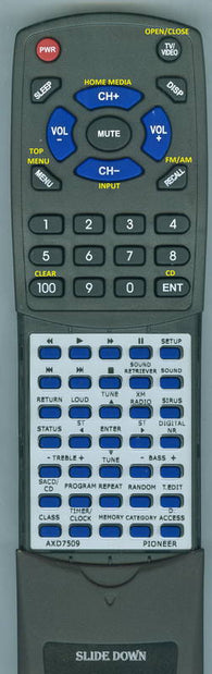 PIONEERINSERT RTAXD7509 Replacement Remote