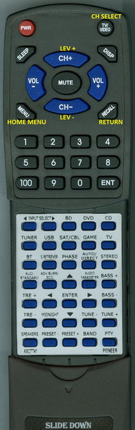 PIONEERINSERT RTAXD7741 Replacement Remote