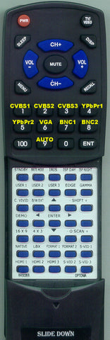 OPTOMA--INSERT BR-3035B Replacement Remote
