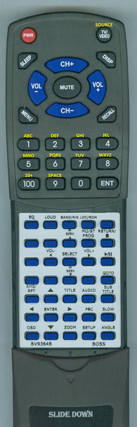 BOSS--INSERT RTBV9364B Replacement Remote