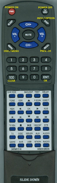 HARMAN KARDON AVR151 Replacement Remote