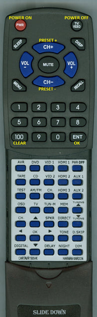 HARMAN KARDON RTCARTAVR1565HK Replacement Remote