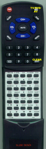 AKAI--INSERT RTCTD1380 Replacement Remote