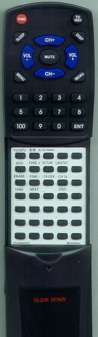 BROKSONIC RTCTVG5463GVC Replacement Remote