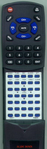 PIONEER DEHP6900UB Replacement Remote