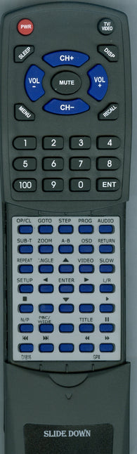 GPX D1816 Replacement Remote