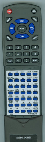PARASOUND RTD200 Replacement Remote