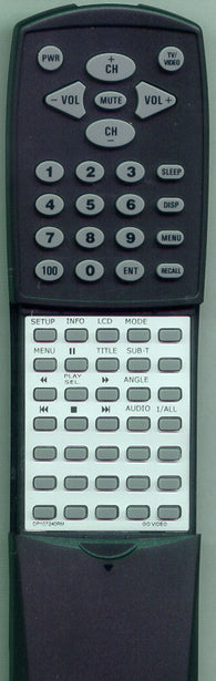 GO VIDEO DP7240 Replacement Remote