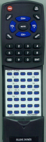 DIGITAL-RESEARCH- RTDR1000V2 Replacement Remote
