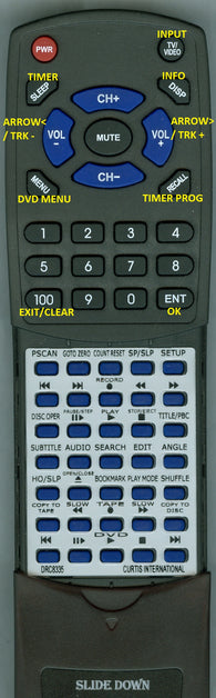 CURTIS INTERNATIONAL RTDRC8335 Replacement Remote