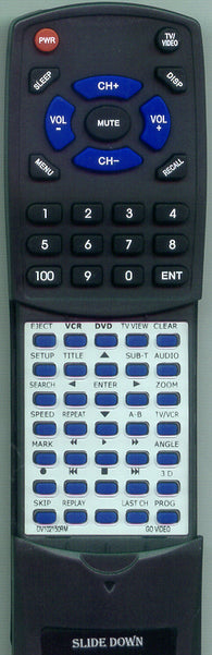 GO-VIDEO- RTDV102150RM Replacement Remote