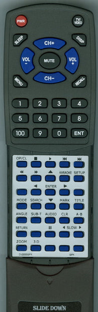 GPX DV2000 Replacement Remote