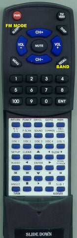 AUDIOVOX--INSERT RTDV5006 Replacement Remote