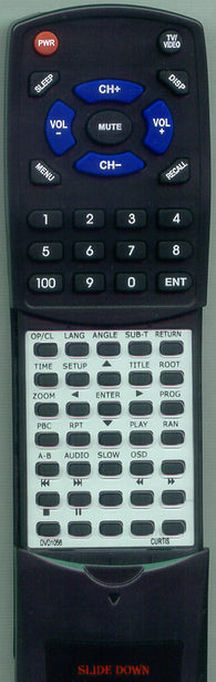 CURTIS INTERNATIONAL RTDVD1056 Replacement Remote