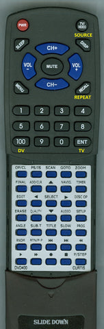 CURTIS INTERNATIONAL RTDVD400 Replacement Remote