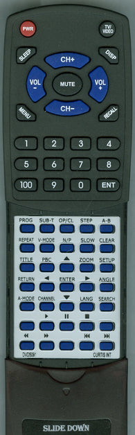 CURTIS INTERNATIONAL RTDVD5091 Replacement Remote
