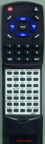 DAEWOO DVD5700 Replacement Remote