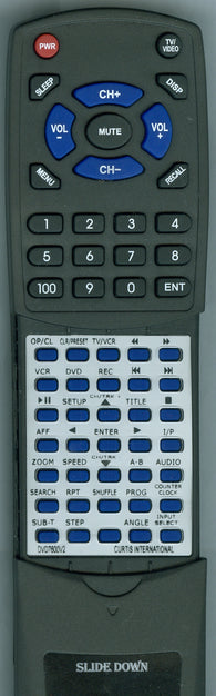 CURTIS INTERNATIONAL RTDVD7600V2 Replacement Remote