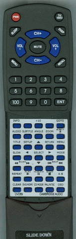 CAMBRIDGE AUDIO RTDVD89 Replacement Remote