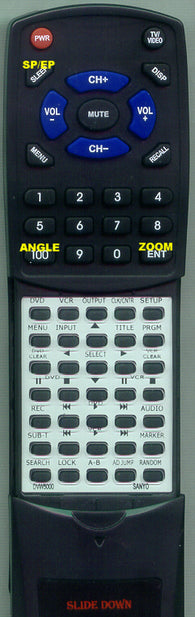 SANYO DVW5000 Replacement Remote