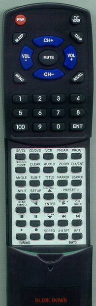 SANYO DWM3900 Replacement Remote