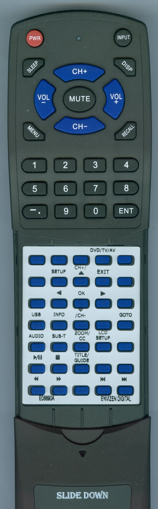 ENVIZEN-DIGITAL- ED8890A Replacement Remote