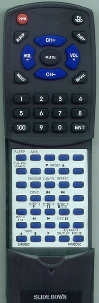PANASONIC EUR643805 Replacement Remote