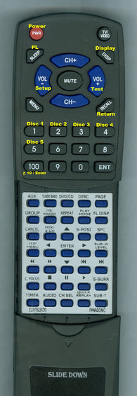 PANASONIC--INSERT SAHT650 Replacement Remote