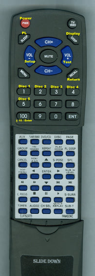 PANASONIC--INSERT EUR7623XD0 Replacement Remote
