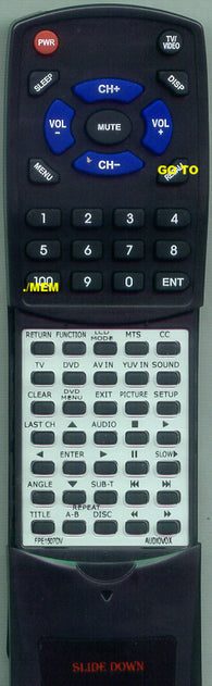 AUDIOVOX--INSERT RTFPE1507DV Replacement Remote