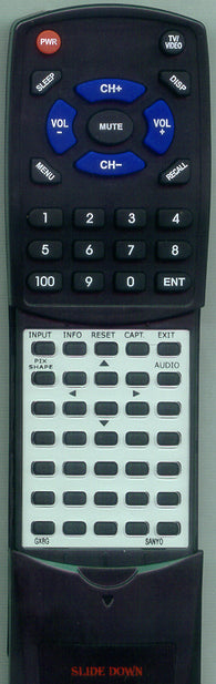 SANYO 1AV0U10B46600 Replacement Remote