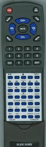 TECHNICAL-PRO- RTH2502URIBT Replacement Remote