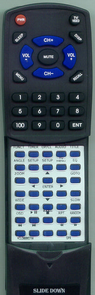 GPX KCLD8886DT WHITE Replacement Remote