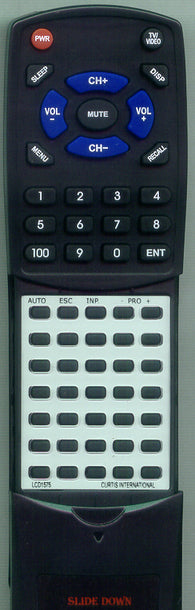CURTIS INTERNATIONAL RTLCD1575 Replacement Remote