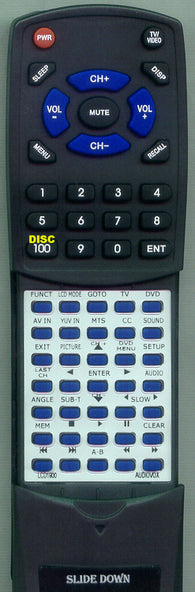 AUDIOVOX--INSERT LCD1900S Replacement Remote