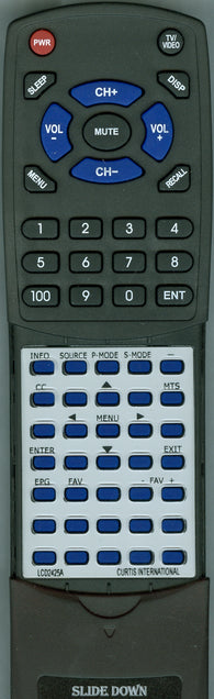 CURTIS INTERNATIONAL LCD2425A Replacement Remote