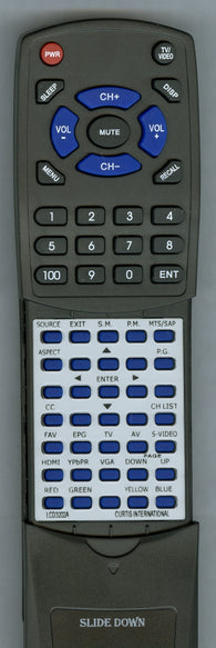 CURTIS INTERNATIONAL RTLCD3202A Replacement Remote