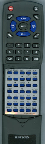 CURTIS INTERNATIONAL RTLCD3212 Replacement Remote