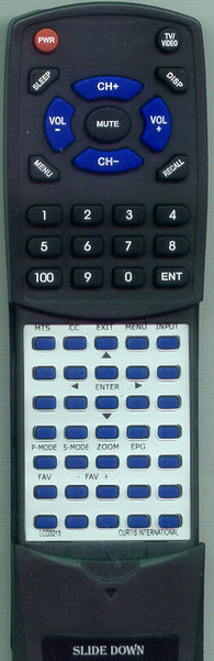 CURTIS INTERNATIONAL RTLCD3213 Replacement Remote