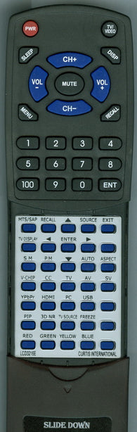CURTIS INTERNATIONAL LCD3216E Replacement Remote