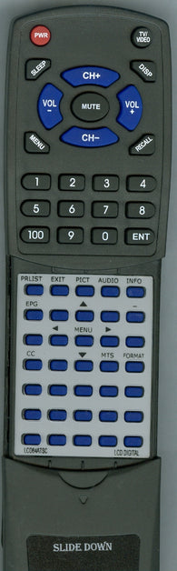 CURTIS INTERNATIONAL LCD84ATSC Replacement Remote