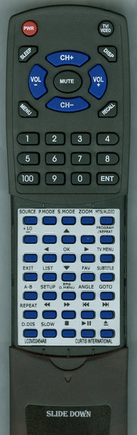 CURTIS INTERNATIONAL LCDVD2454AB Replacement Remote